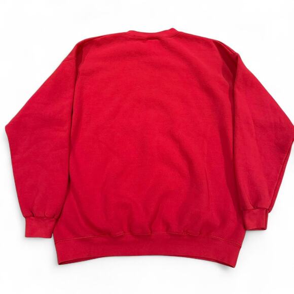 Walt Disney World Red Mickey Mouse Sweatshirt Embossed Embroidered Graphic - Picture 4 of 7